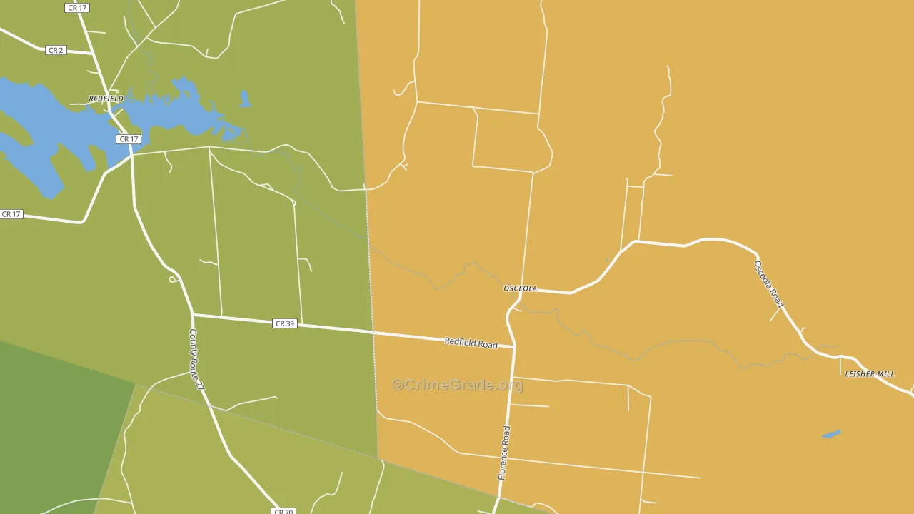 Osceola, NY Map of Drug-Related Crime Rates