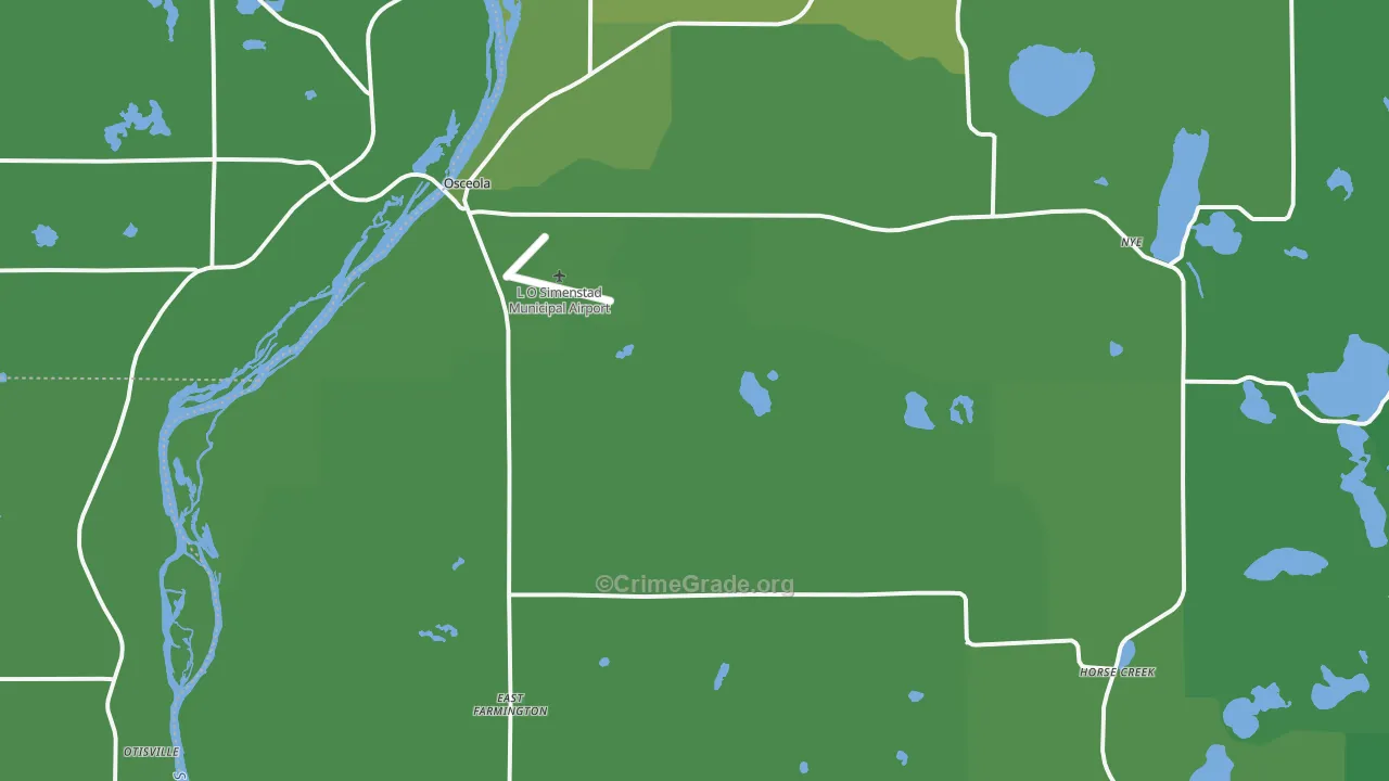 Osceola, WI Map of Drug-Related Crime Rates