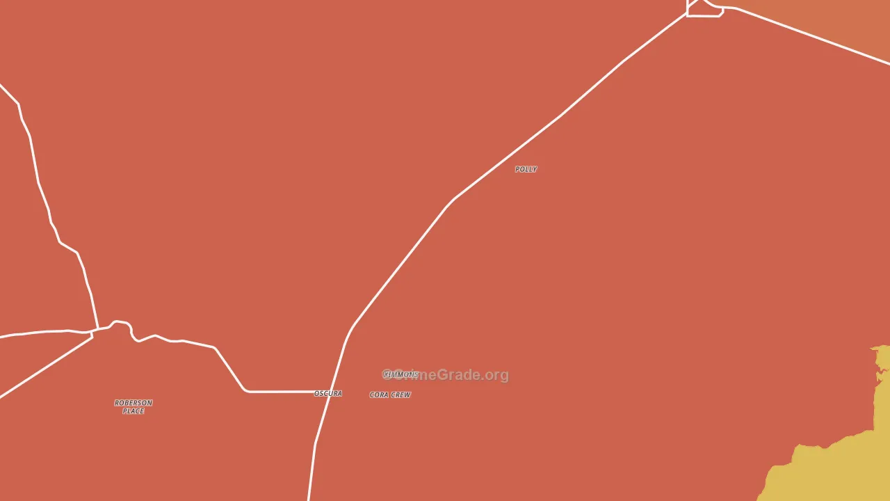 Oscura, NM Map of Drug-Related Crime Rates