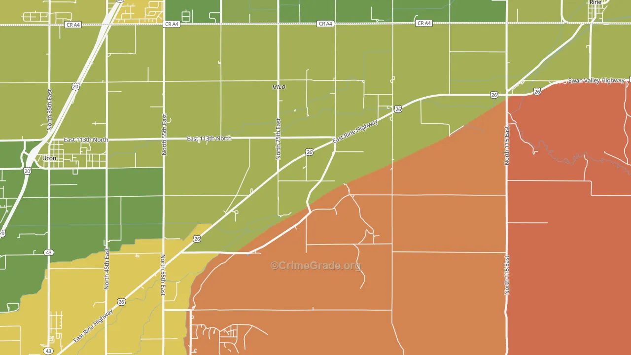 Osgood, ID Map of Drug-Related Crime Rates