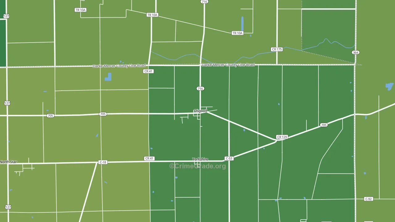 Osgood, OH Map of Drug-Related Crime Rates