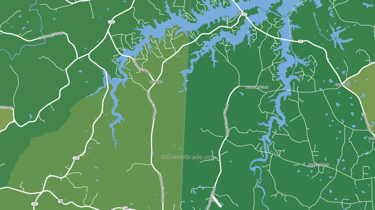 Osmond, NC Map of Drug-Related Crime Rates