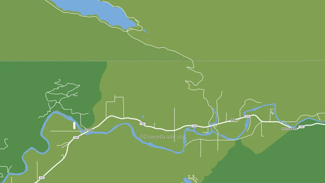 Oso, WA Map of Drug-Related Crime Rates