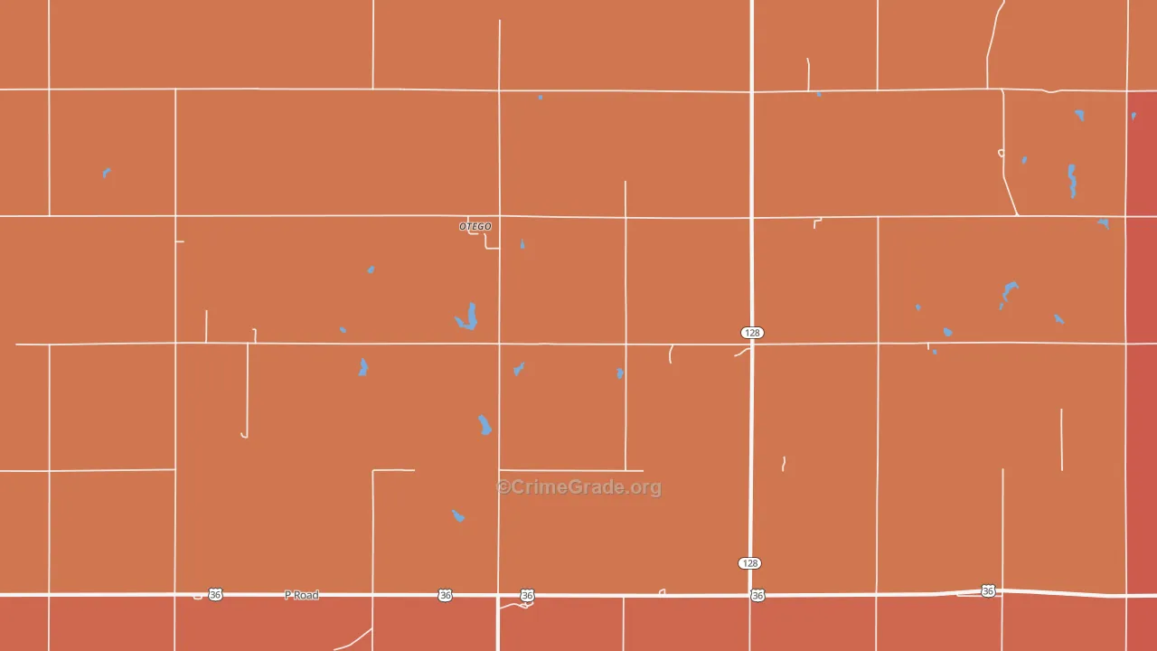Otego, KS Map of Drug-Related Crime Rates