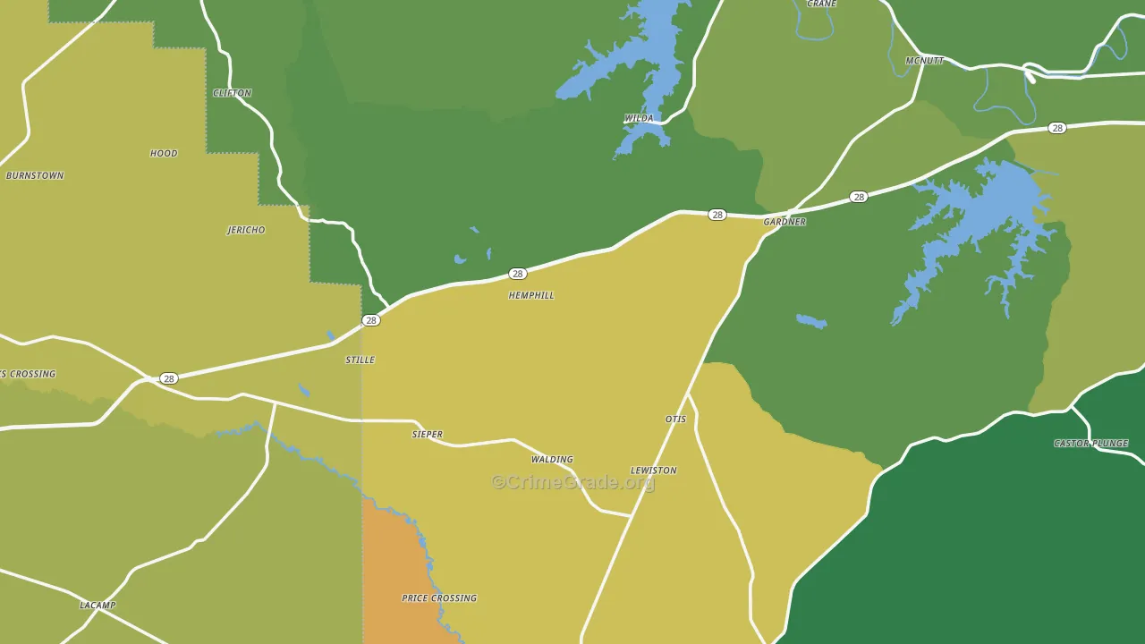 Otis, LA Map of Drug-Related Crime Rates