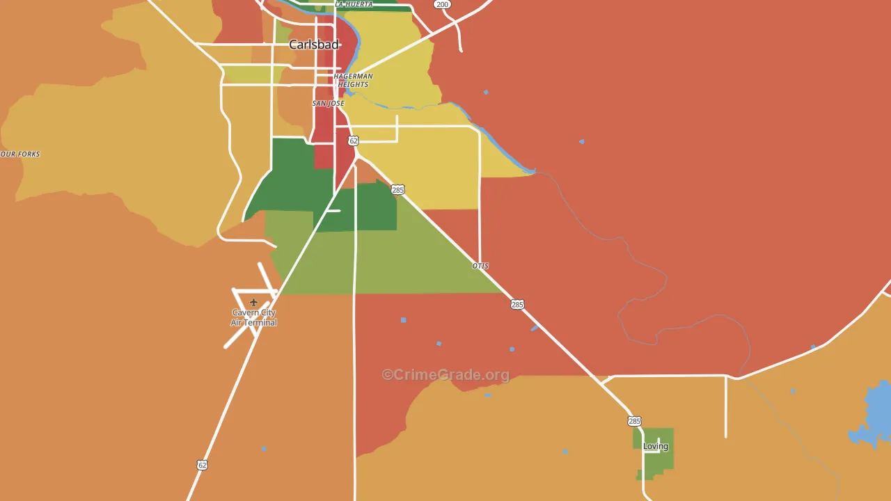 Otis, NM Map of Drug-Related Crime Rates