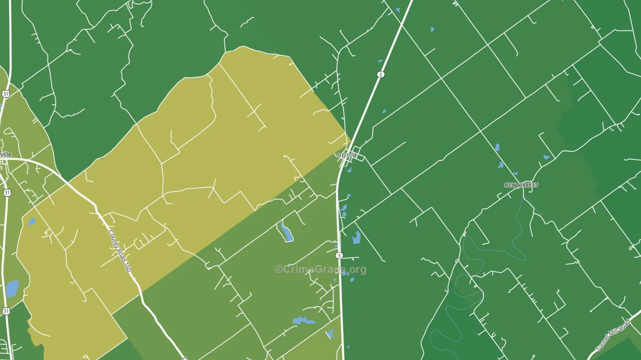 Otisco, IN Map of Drug-Related Crime Rates