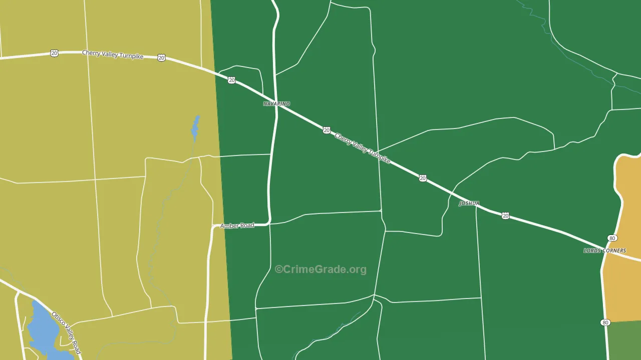 Otisco Valley, NY Map of Drug-Related Crime Rates