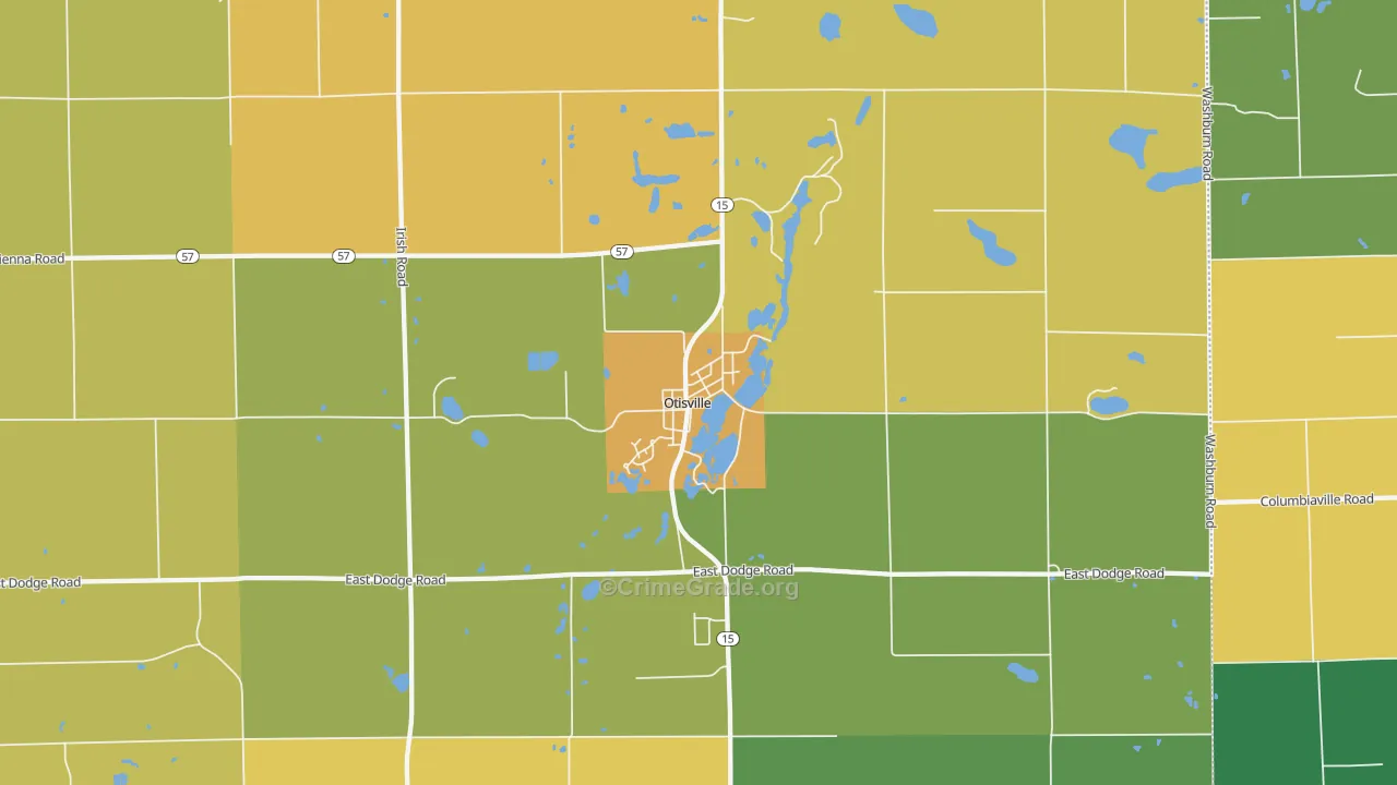 Otisville, MI Map of Drug-Related Crime Rates