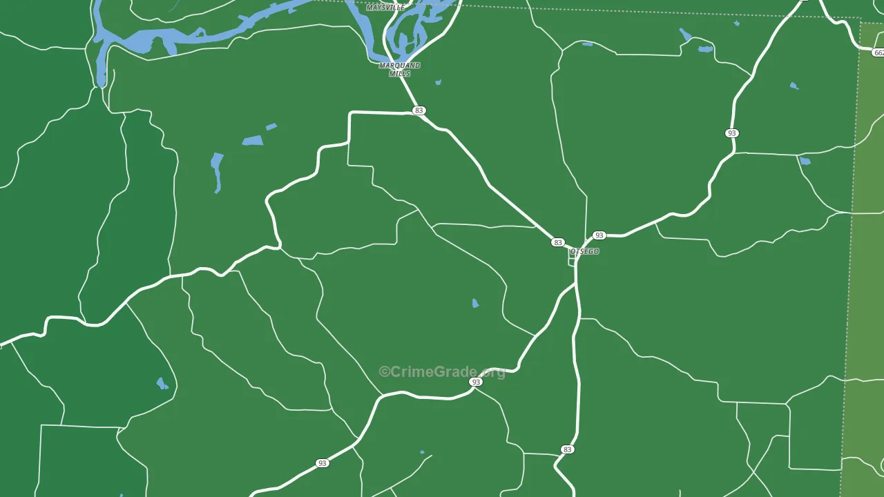 Otsego, OH Map of Drug-Related Crime Rates