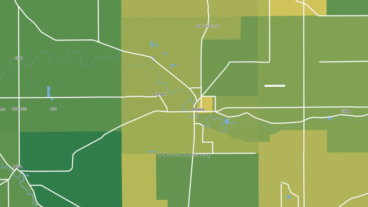 Ottawa, OH Map of Drug-Related Crime Rates
