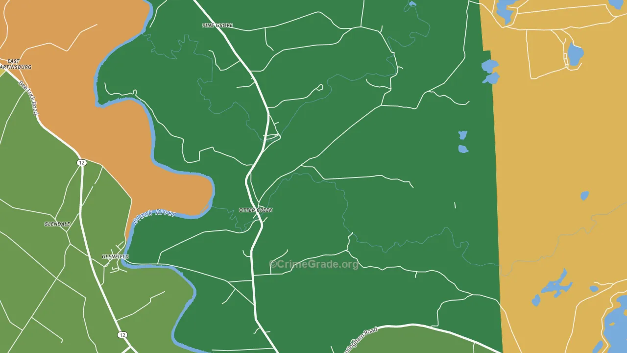 Otter Creek, NY Map of Drug-Related Crime Rates