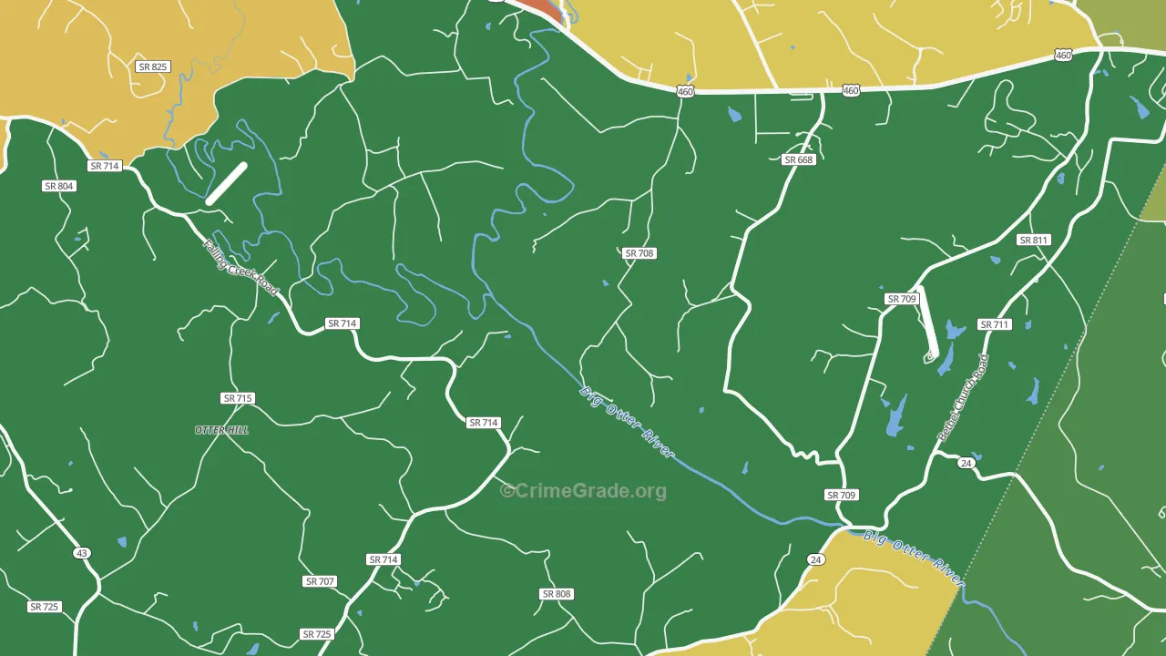 Otter Hill, VA Map of Drug-Related Crime Rates