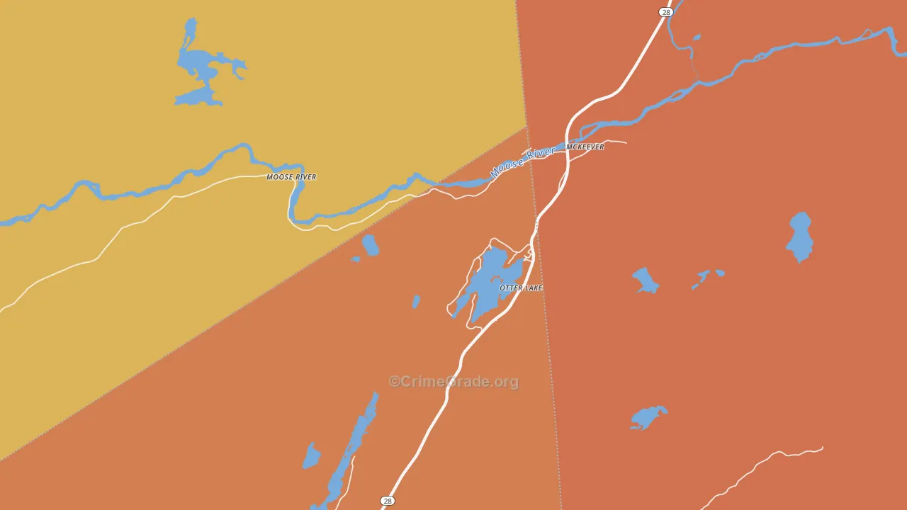 Otter Lake, NY Map of Drug-Related Crime Rates
