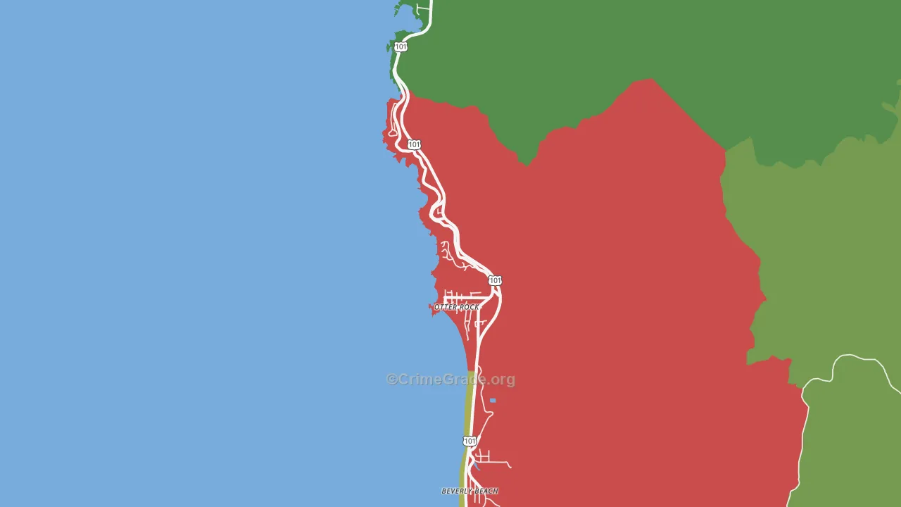 Otter Rock, OR Map of Drug-Related Crime Rates