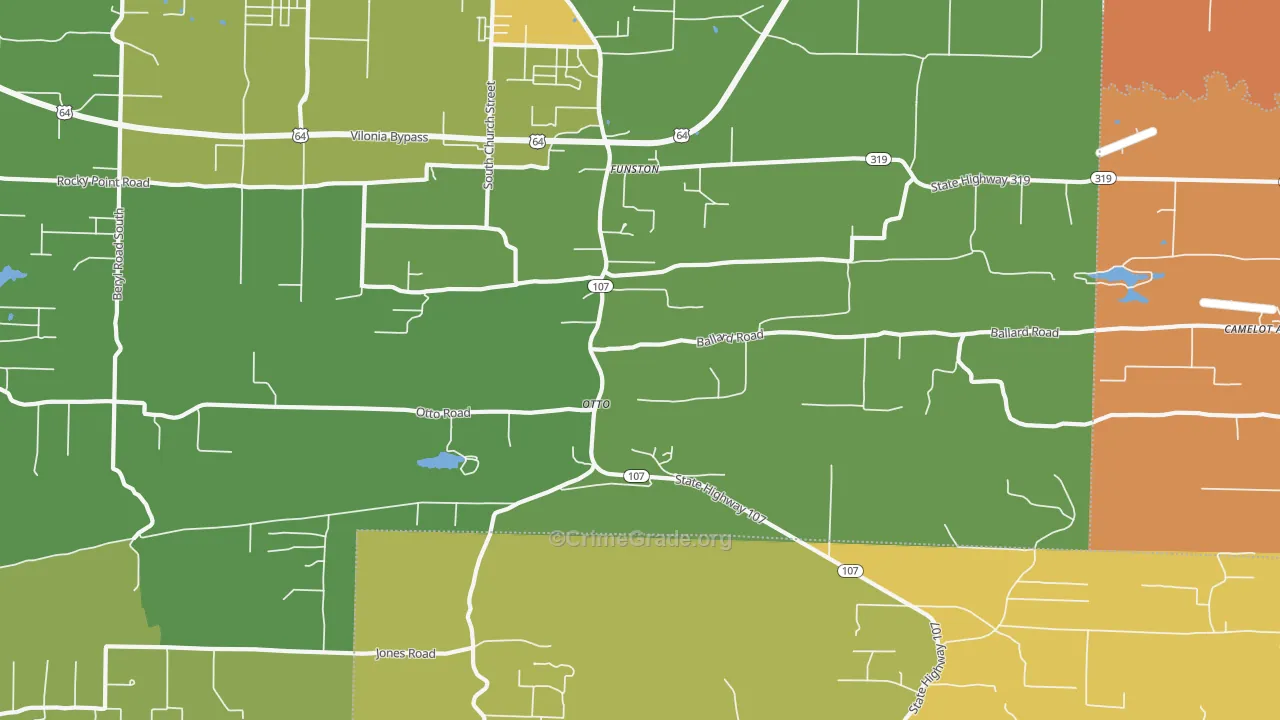 Otto, AR Map of Drug-Related Crime Rates