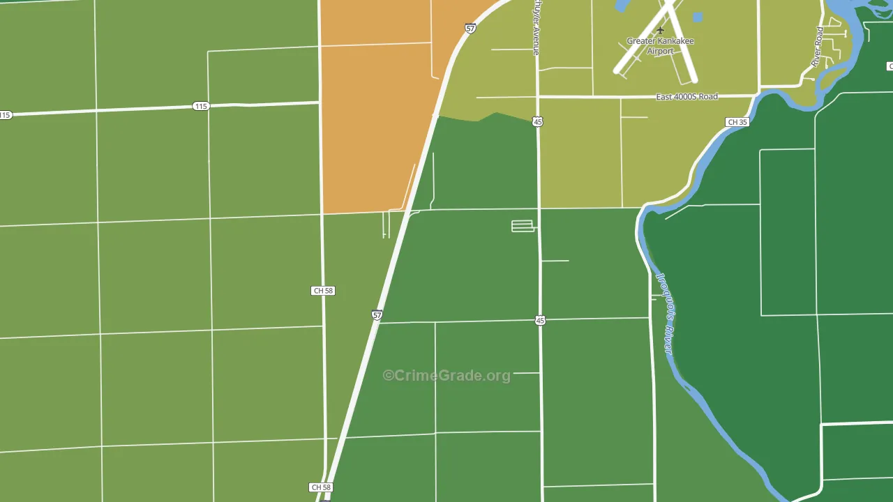 Otto, IL Map of Drug-Related Crime Rates