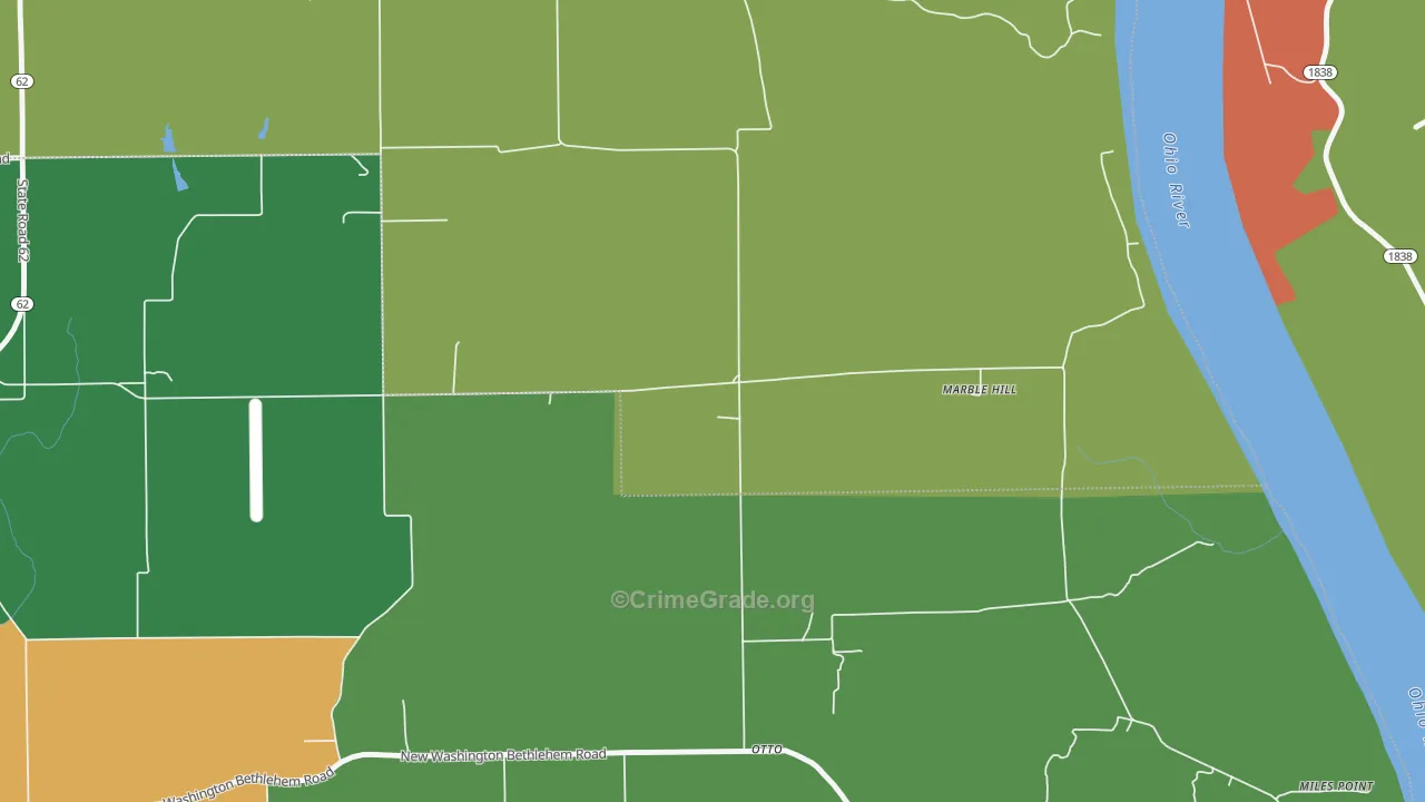 Otto, IN Map of Drug-Related Crime Rates