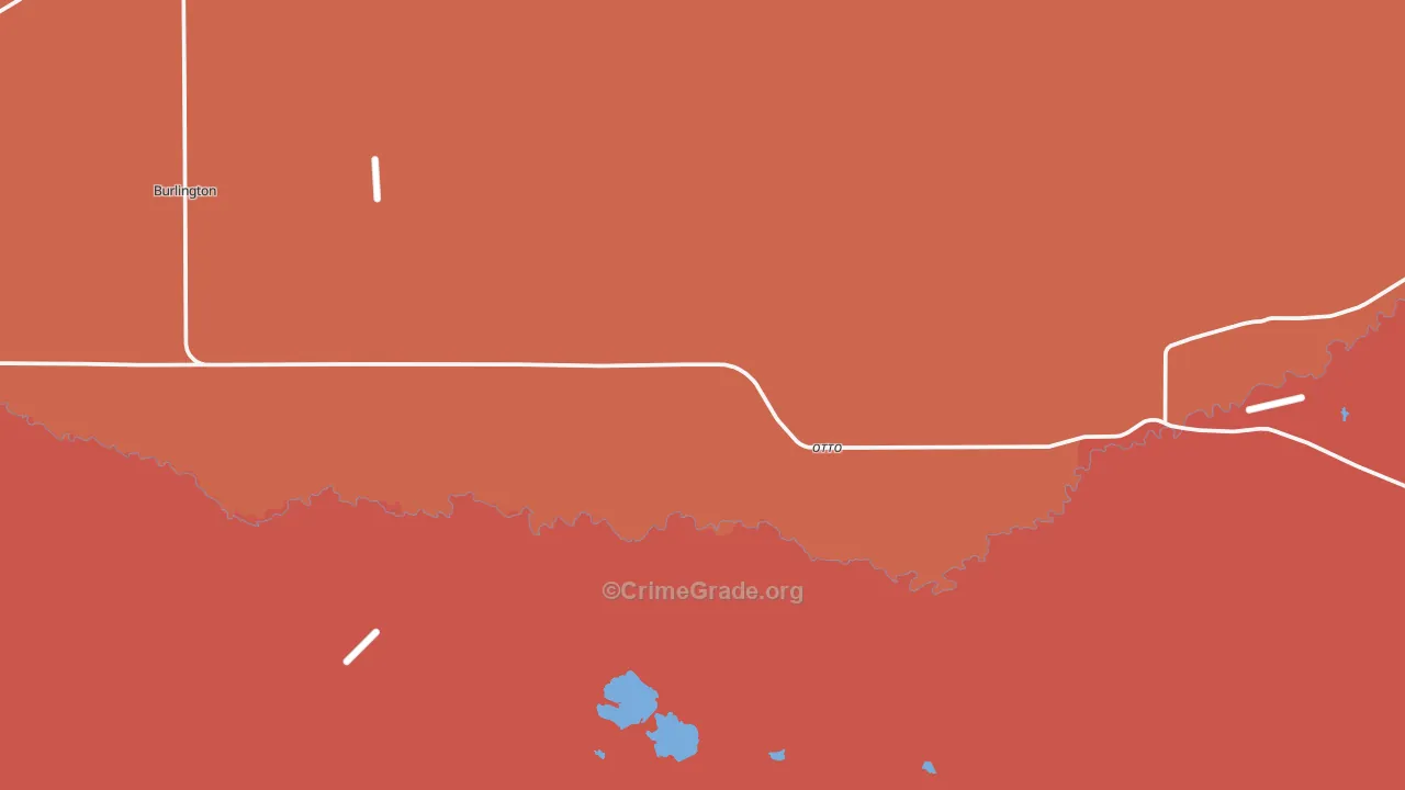 Otto, WY Map of Drug-Related Crime Rates