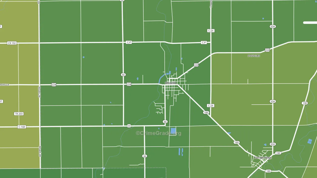 Ottoville, OH Map of Drug-Related Crime Rates