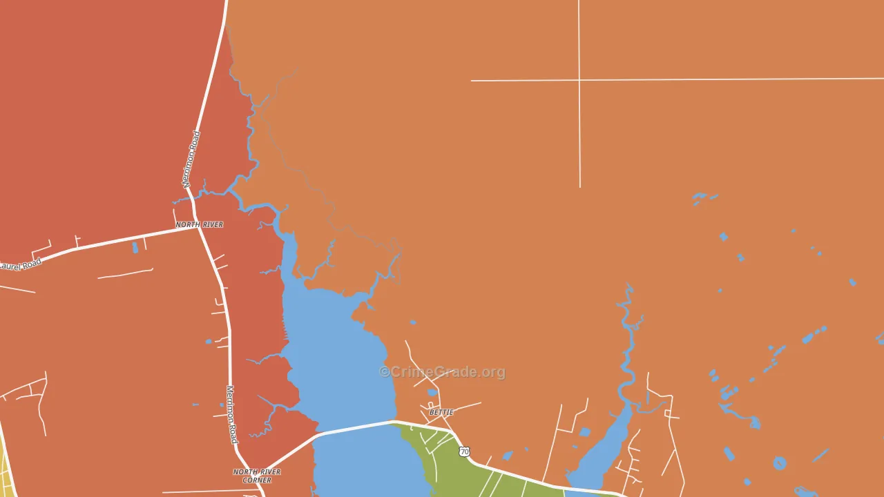 Otway, NC Map of Drug-Related Crime Rates