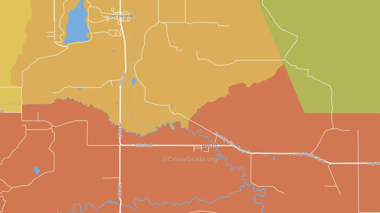 Ouray, UT Map of Drug-Related Crime Rates