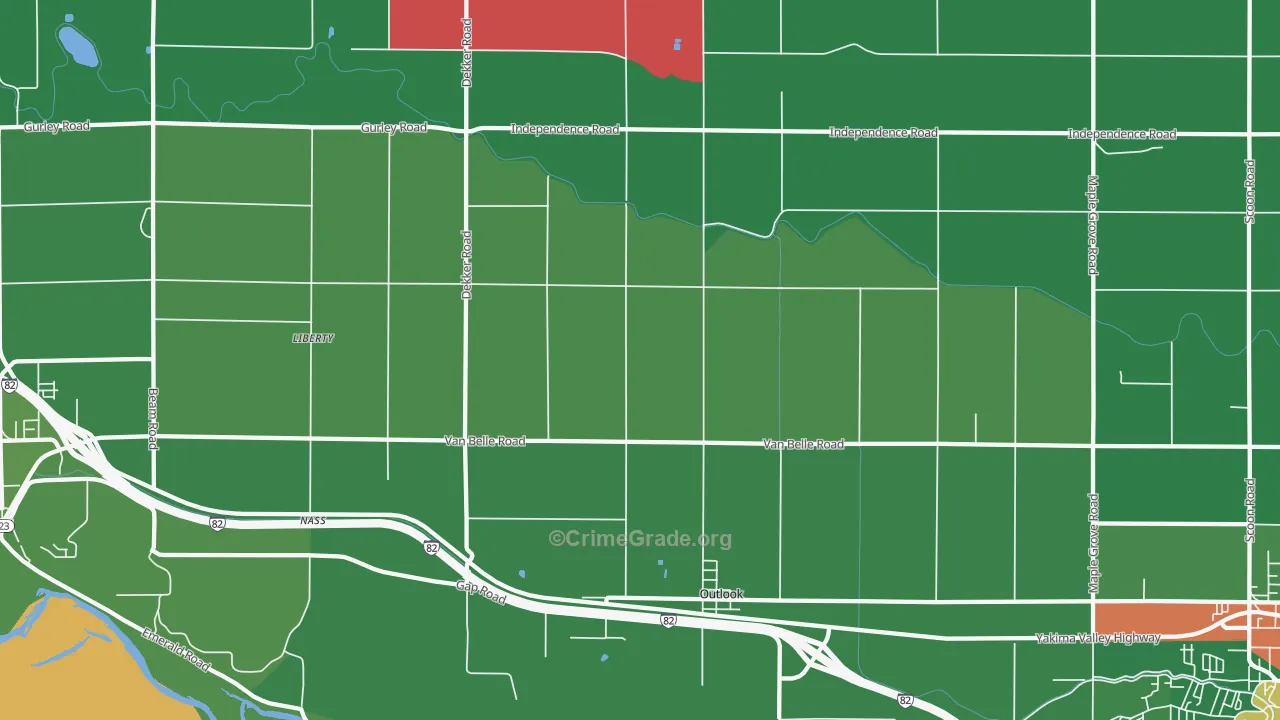 Outlook, WA Map of Drug-Related Crime Rates