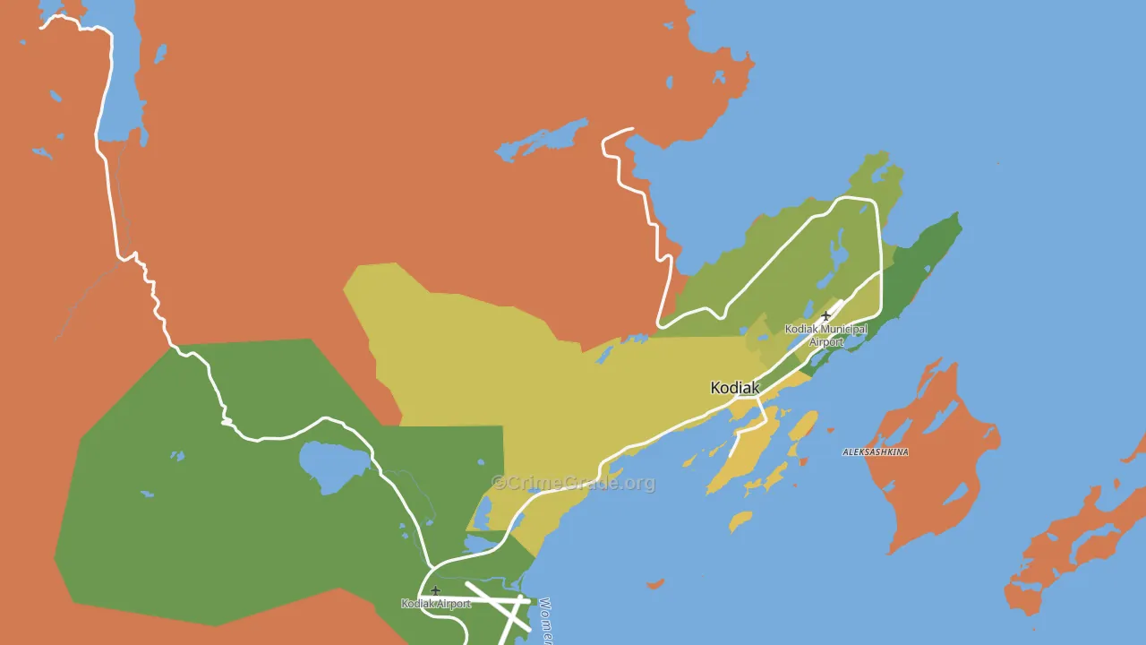Ouzinkie, AK Map of Drug-Related Crime Rates