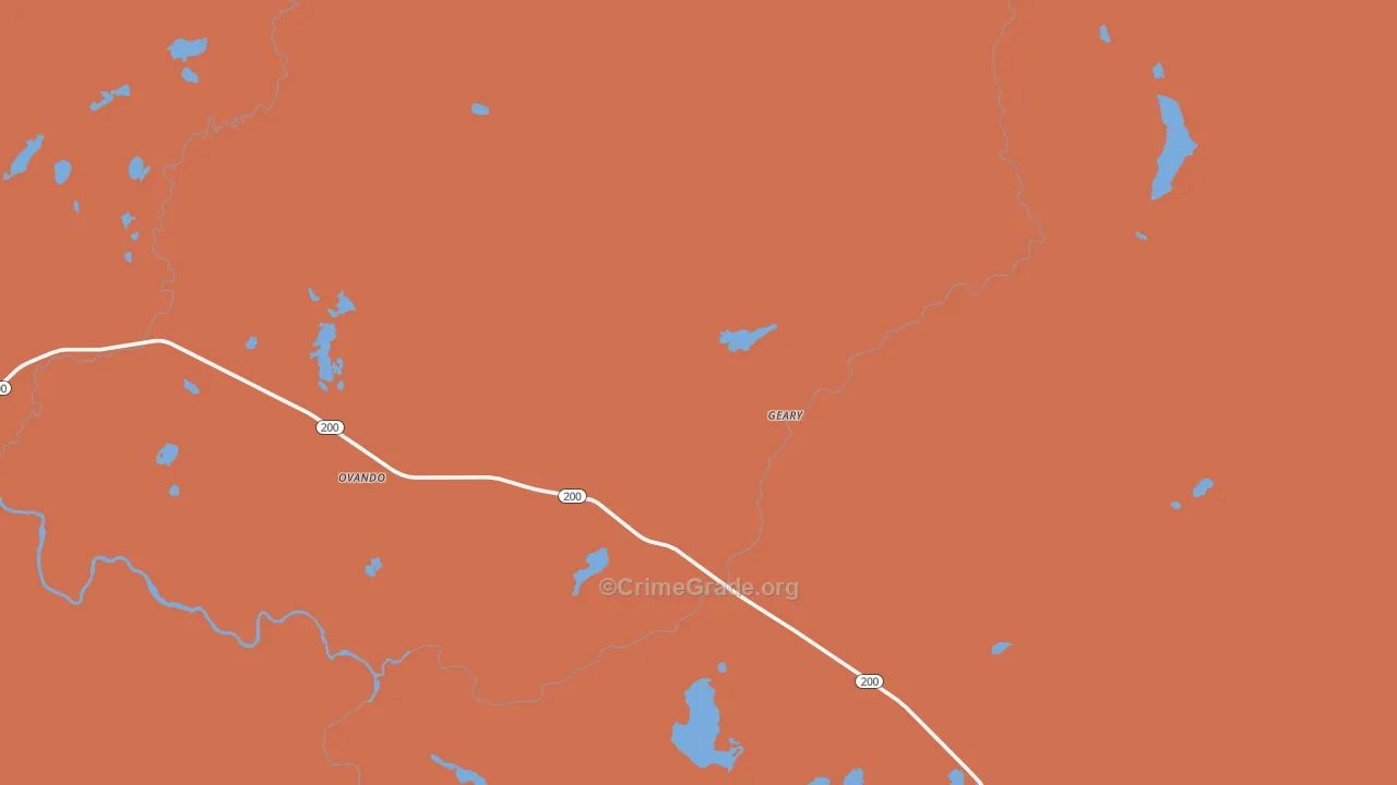Ovando, MT Map of Drug-Related Crime Rates