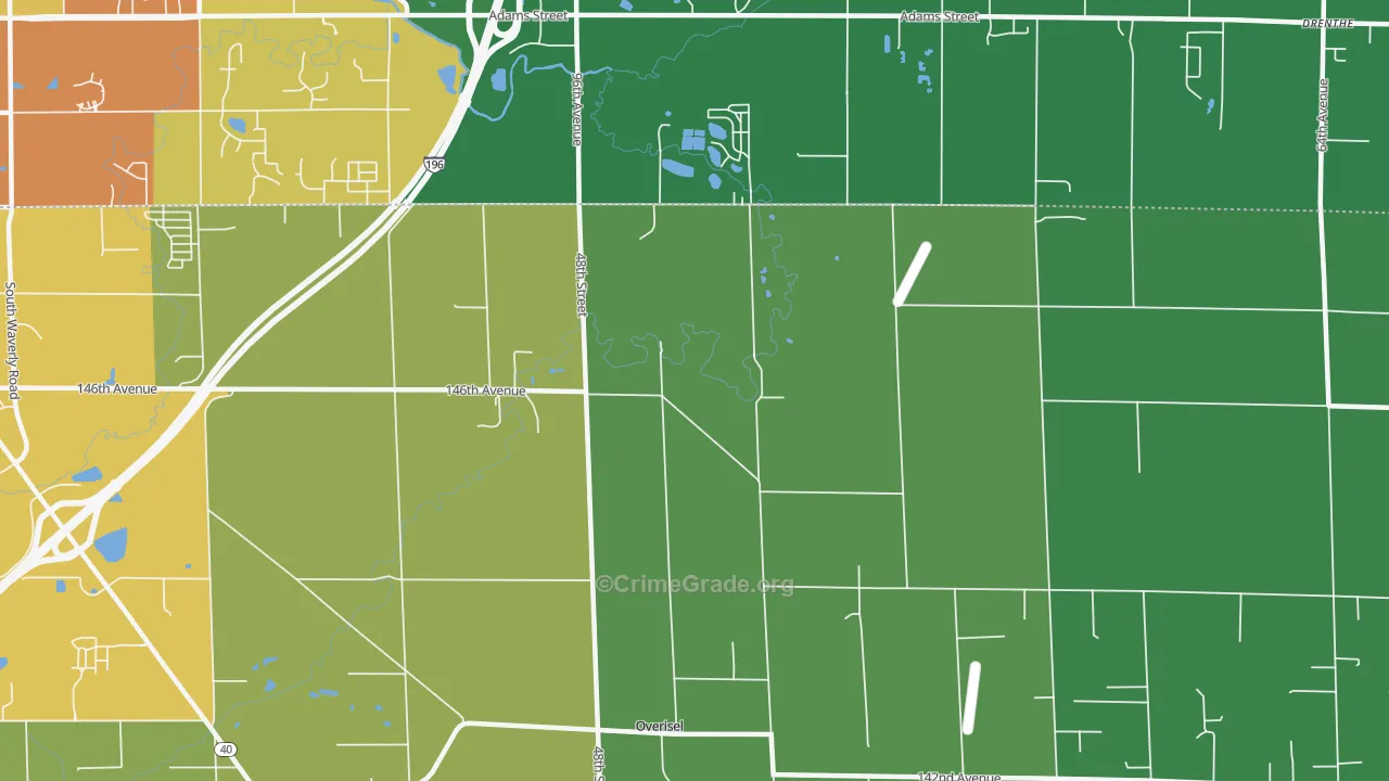 Overisel, MI Map of Drug-Related Crime Rates