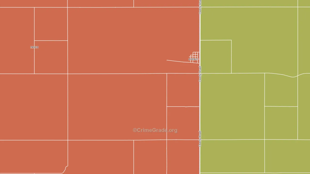 Overly, ND Map of Drug-Related Crime Rates