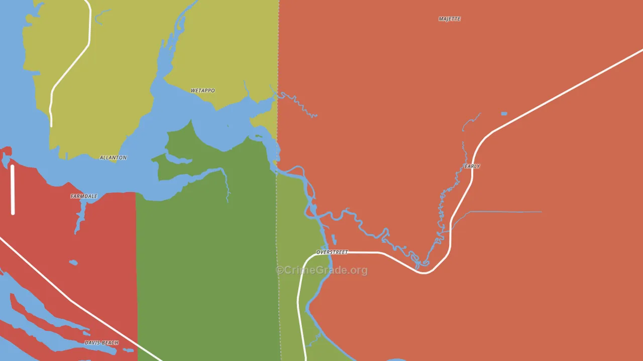 Overstreet, FL Map of Drug-Related Crime Rates
