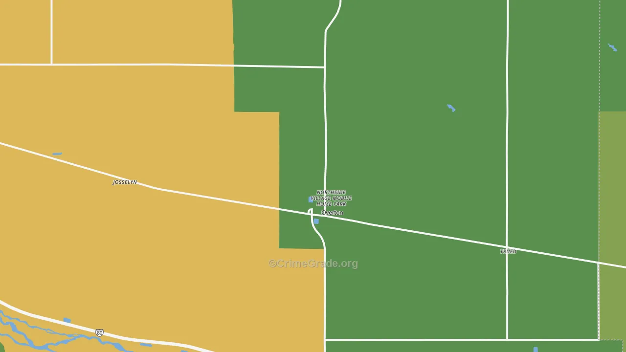 Overton, NE Map of Drug-Related Crime Rates