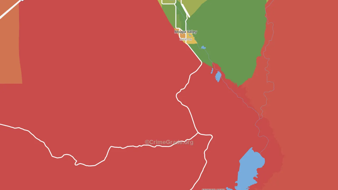 Overton, NV Map of Drug-Related Crime Rates