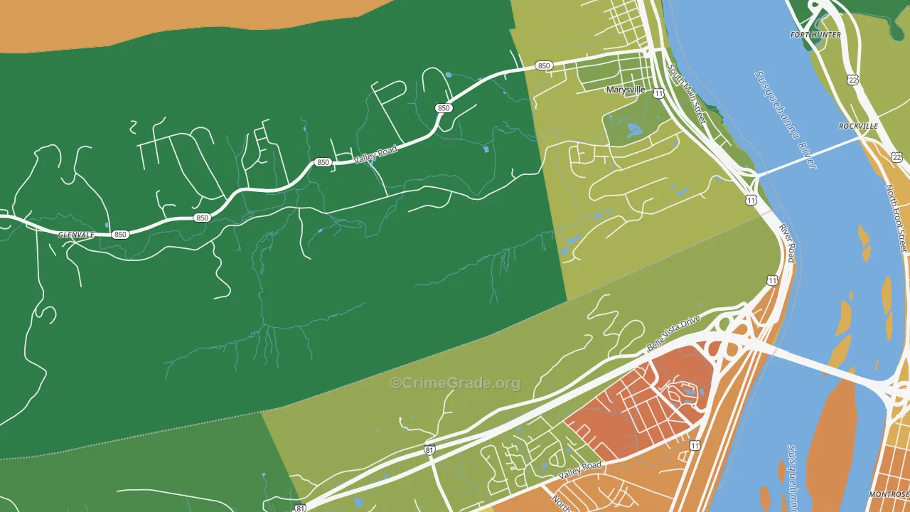 Overview, PA Map of Drug-Related Crime Rates