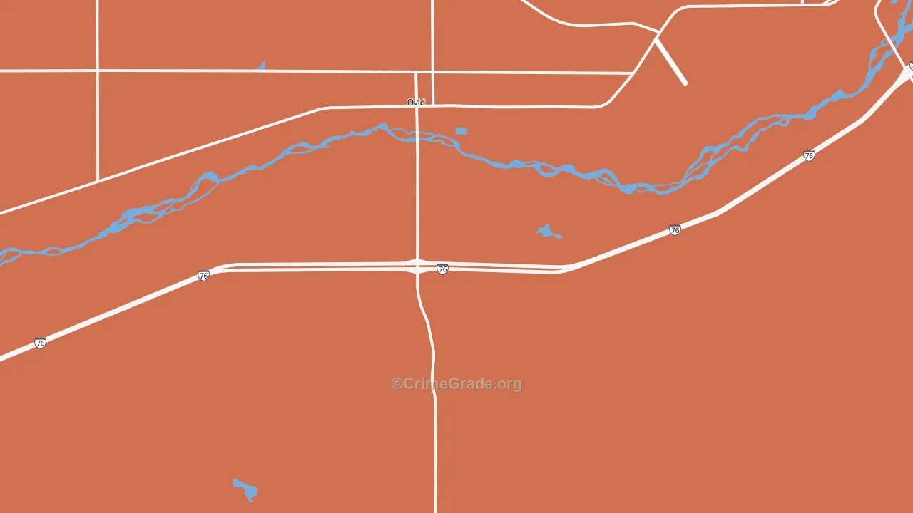 Ovid, CO Map of Drug-Related Crime Rates