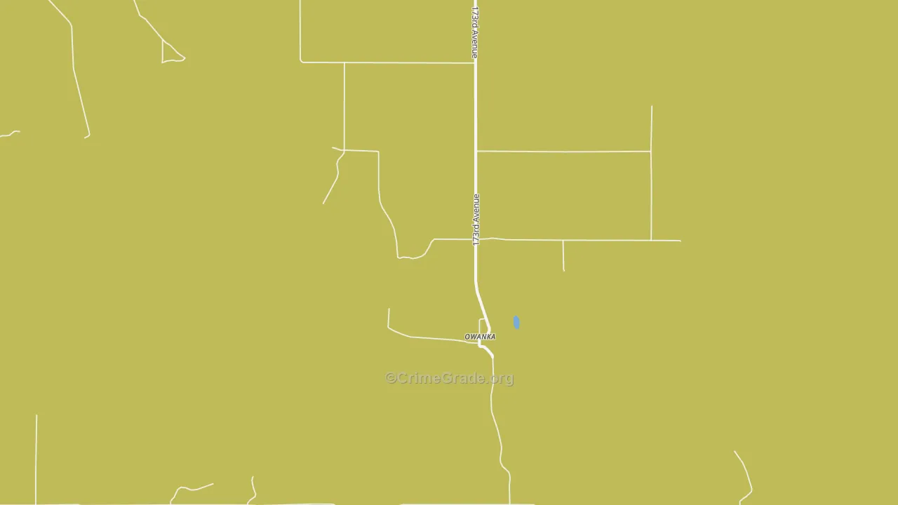 Owanka, SD Map of Drug-Related Crime Rates