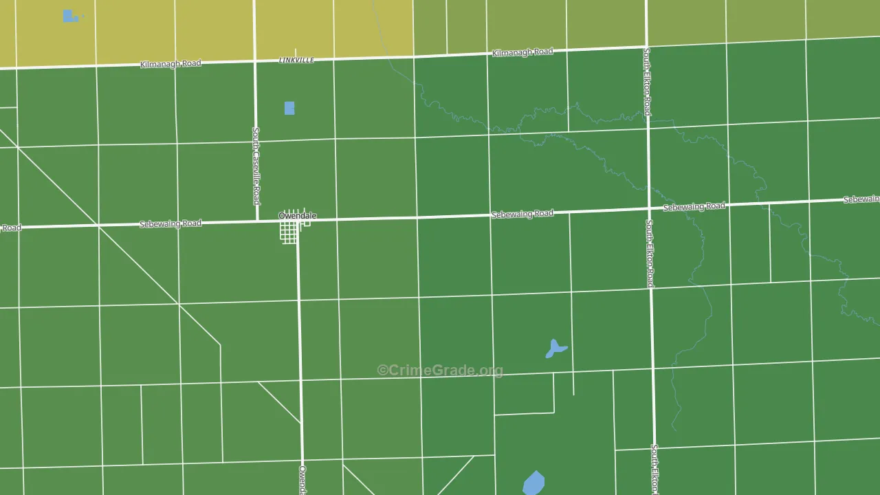 Owendale, MI Map of Drug-Related Crime Rates