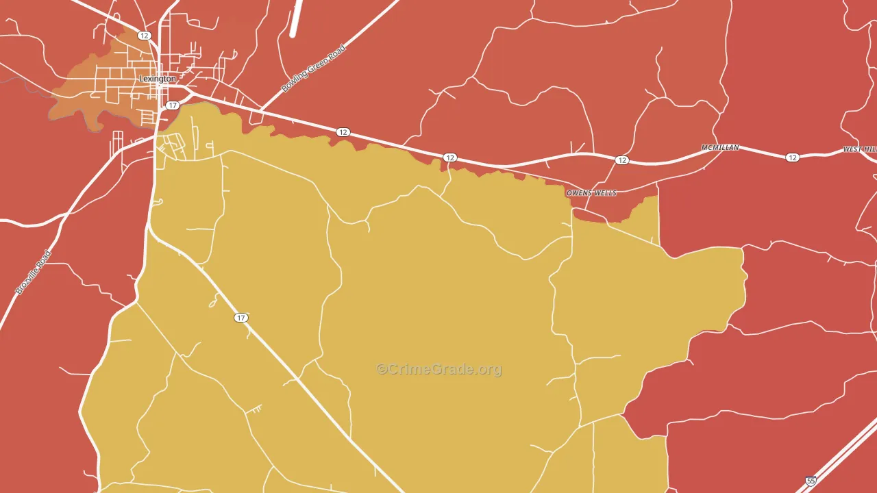 Owens Wells, MS Map of Drug-Related Crime Rates