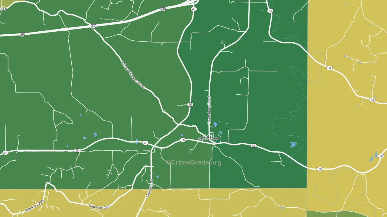 Owensburg, IN Map of Drug-Related Crime Rates