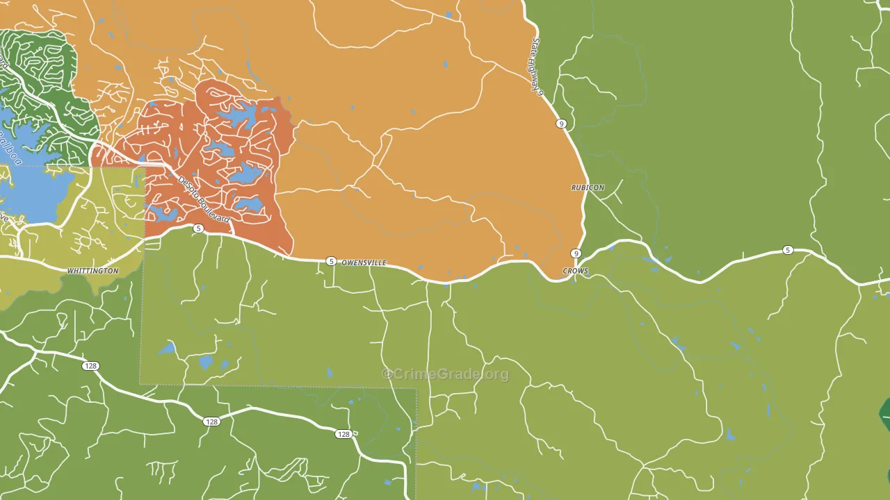 Owensville, AR Map of Drug-Related Crime Rates