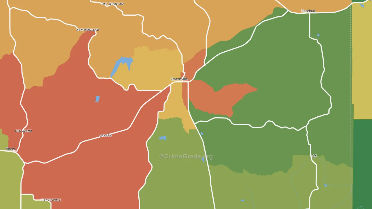 Owensville, MO Map of Drug-Related Crime Rates