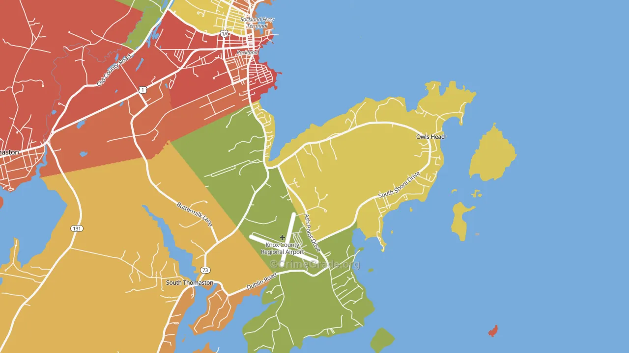 Owls Head, ME Map of Drug-Related Crime Rates