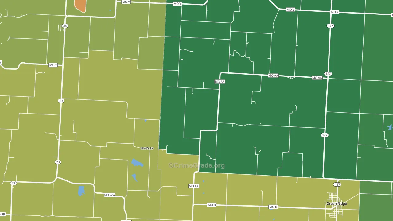 Owsley, MO Map of Drug-Related Crime Rates