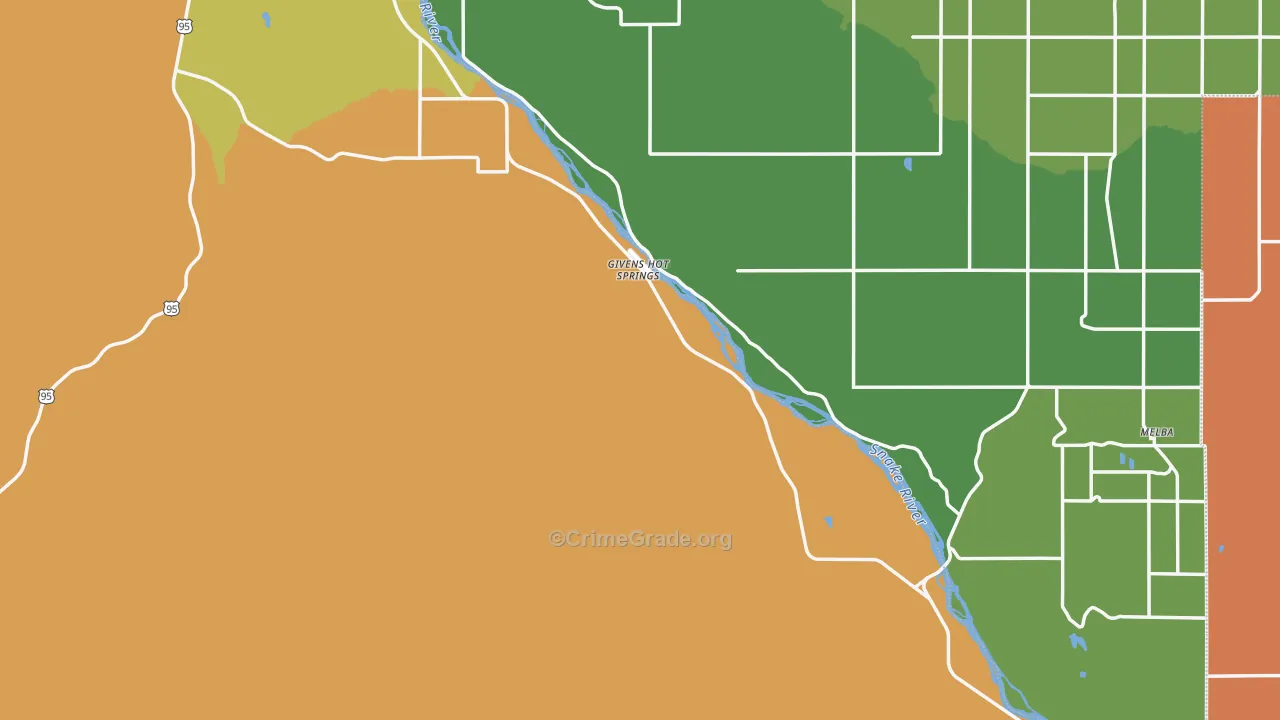 Owyhee County, ID Map of Drug-Related Crime Rates