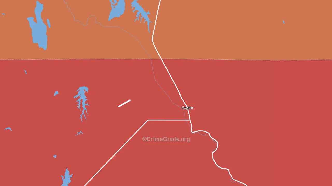 Owyhee, NV Map of Drug-Related Crime Rates