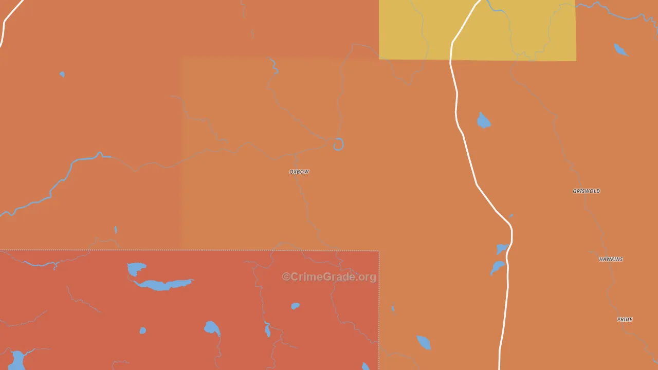 Oxbow, ME Map of Drug-Related Crime Rates