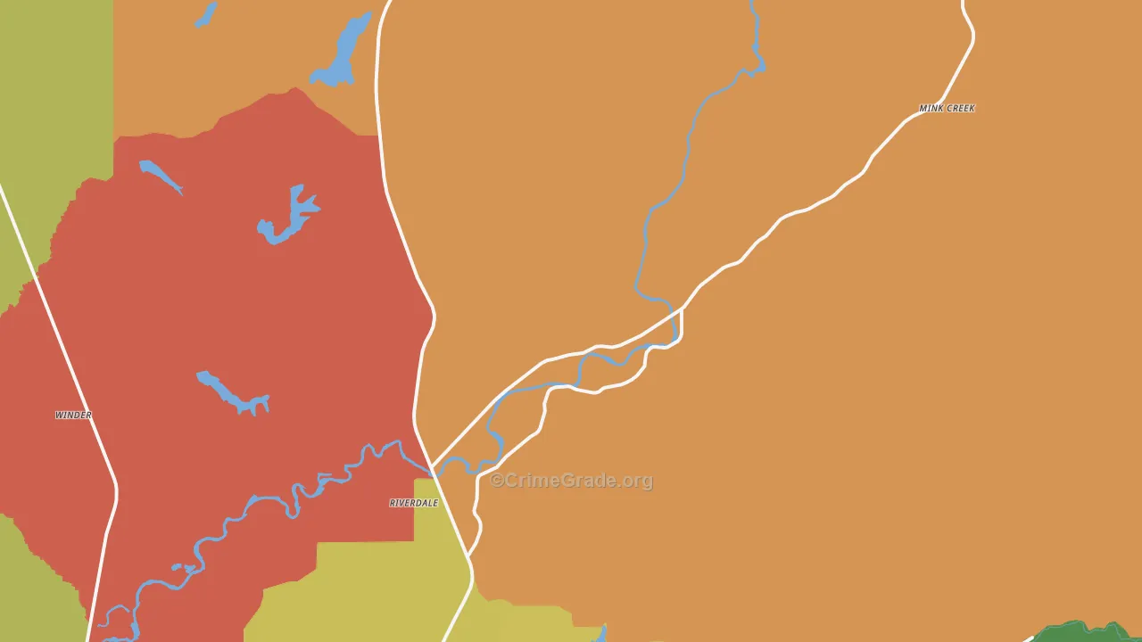Oxford, ID Map of Drug-Related Crime Rates