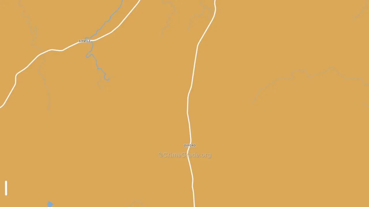 Oxford, TX Map of Drug-Related Crime Rates