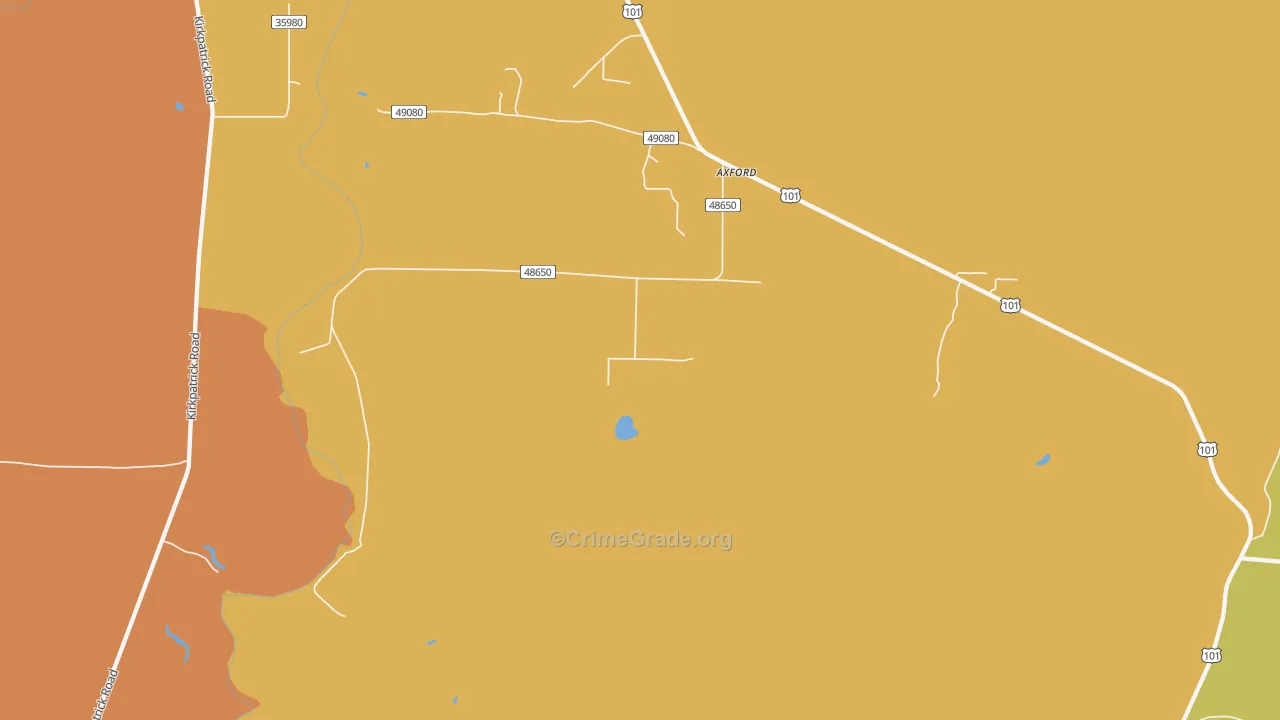 Oyhut, WA Map of Drug-Related Crime Rates